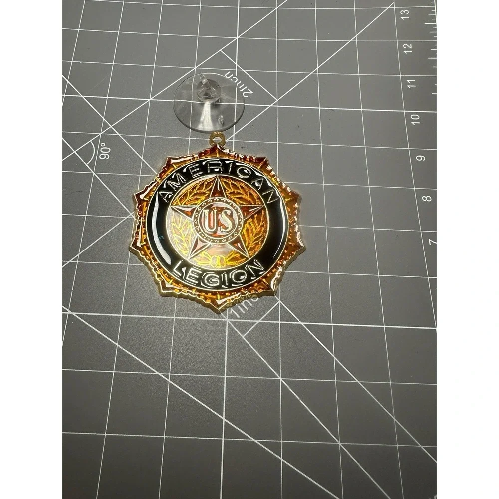 United States American Legion Amber Sun Catcher New In Bag